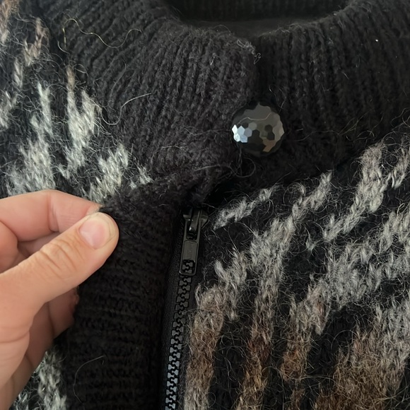 Vintage 80s Rochelle California Mohair Blend Animal Print Full Zip Jacket, Sz M - Picture 5 of 12